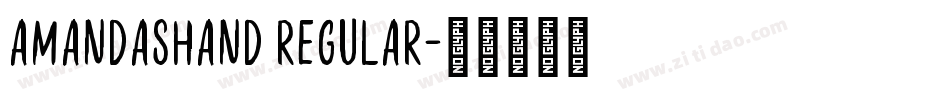 AmandasHand Regular字体转换